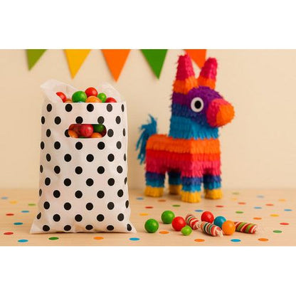 Pack 50 Bolsas Con Lunares Para Cumpleaños 20x30 Cm