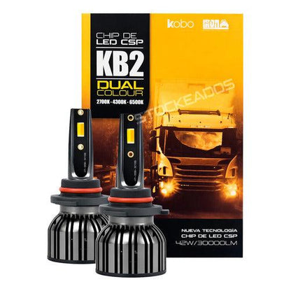 Kit Turbo Led Kb2 Dual H4 H7 H11 9005 9006 30.000lm 12v -24v