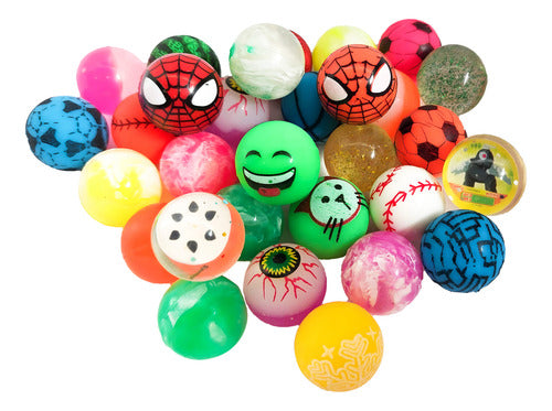 Pack 100 Pelotas Saltarinas 22mm Juguete Sorpresa Cumpleaños