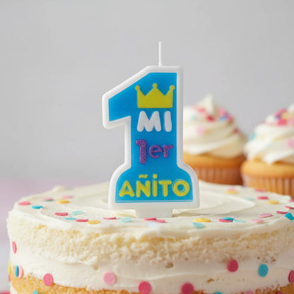 Vela Cumpleaños 1 Añito Color Azul
