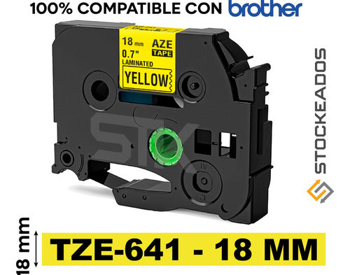 Cinta Tze-641 Brother Alternativa 18mmx8m Amarilla