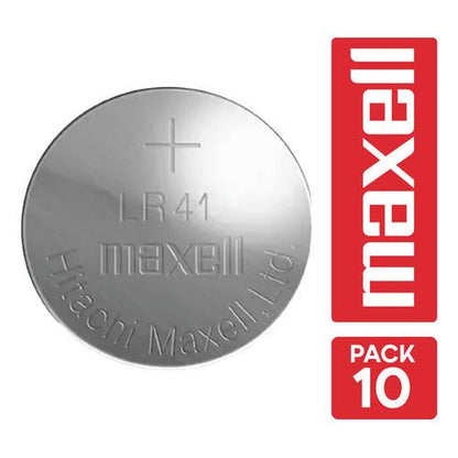 Pack 10 Pilas Lr41 Ag3 Maxell Alcalina 1.5v