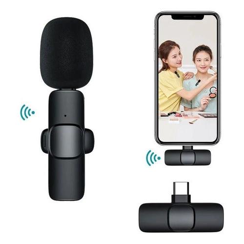 Micrófono Lavalier Solapa Inalámbrico Tipo C Para Celular