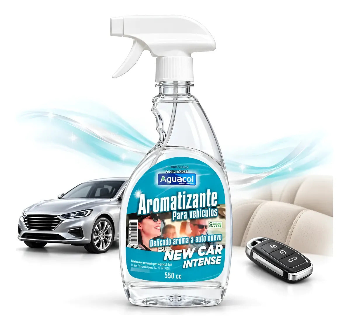 Aromatizante Auto Nuevo Aguacol New Car Intense 550cc