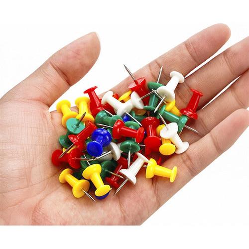 Pack 50 Chinchetas Chinches Colores Push Pin Pizarras Corcho