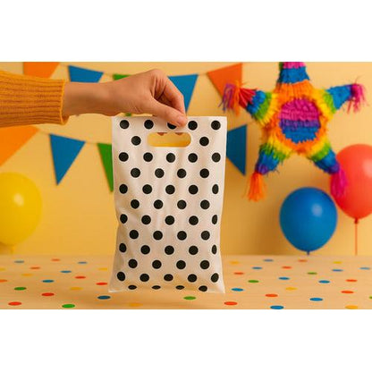 Pack 50 Bolsas Con Lunares Para Cumpleaños 20x30 Cm