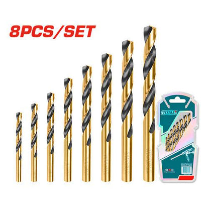 Kit Set Juego Brocas Para Metal 8 Piezas Total Tacsd0801