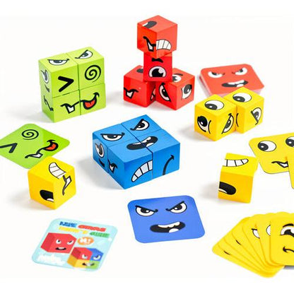 Juego De Puzzle Cubos Didáctico Expresiones Y Emociones