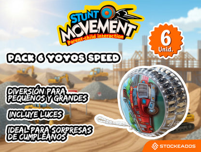 Pack 6 Yoyo Con Luz Juguete Sorpresa Cumpleaños