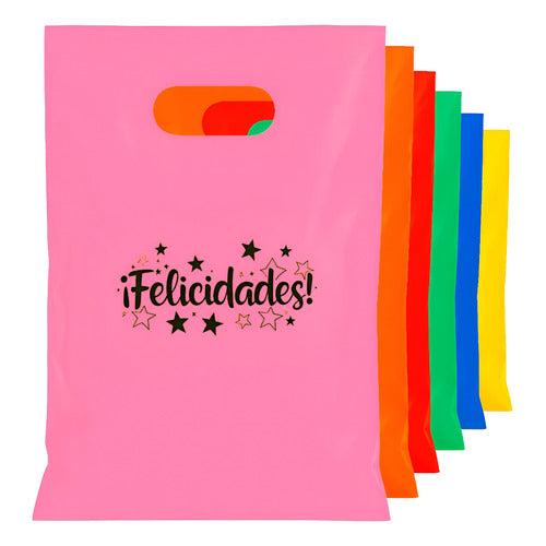 Pack 50 Bolsas De Cumpleaños Felicidades 20x30 Cm