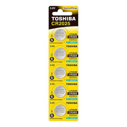 Pack 5 Pilas Cr2025 Toshiba Lithium 3v