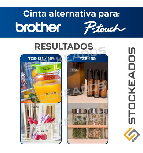 Cinta Rotuladora Compatible Brother Tze-251 24mm Negro Sobre Blanco 8m