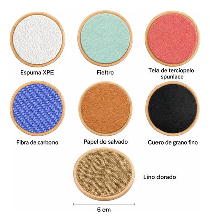 Fichas De Texturas Sensoriales En Madera Educativa Didáctico