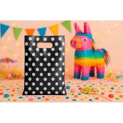 Pack 50 Bolsas Con Lunares Para Cumpleaños 20x30 Cm