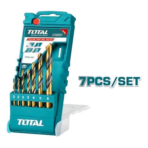 Brocas Para Metal 7 Piezas Hss Total Tacsd0075