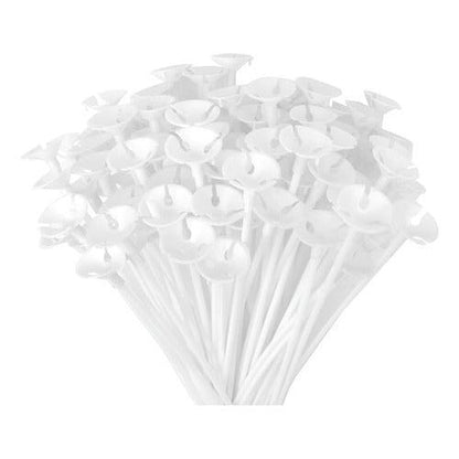 Pack 12 Varillas Blancas 40cm Con Copa