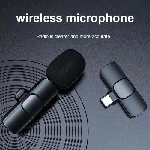 Micrófono Lavalier Solapa Inalámbrico Tipo C Para Celular