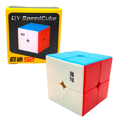 Cubo Mágico 2x2 Qiyi Qidi Color Negro Ideal Para Principiantes Stickerless