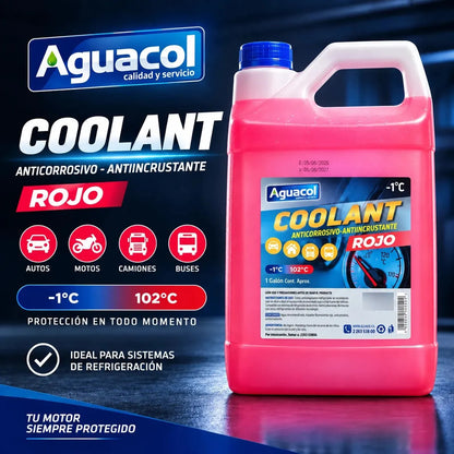 Refrigerante Anticongelante Aguacol Rojo -1°C 5 Litros