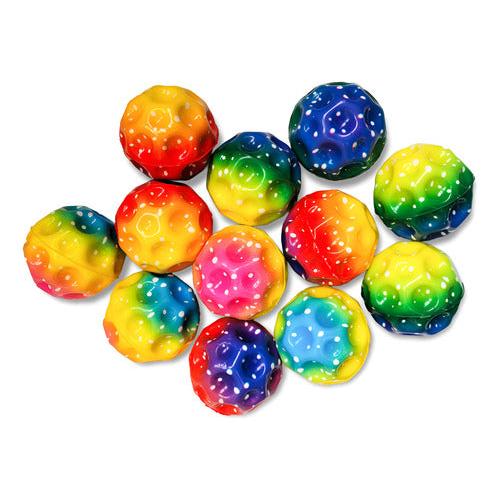 Pack 12 Pelotas Asteroide De Rebote Alto Juguete Sensorial