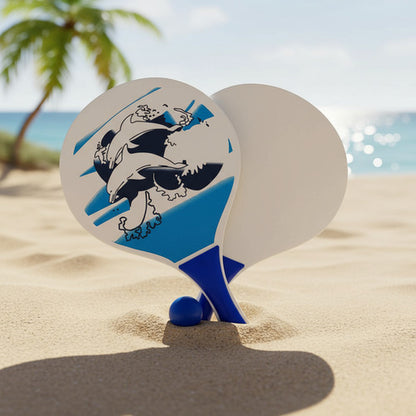 Set Paletas De Playa Madera Raqueta Paletas Playeras Diseños