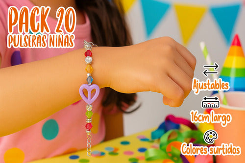Pack 20 Pulseras Niñas Juguetes De Sorpresa Cumpleaños