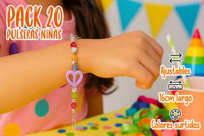 Pack 20 Pulseras Niñas Juguetes De Sorpresa Cumpleaños