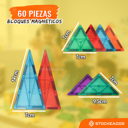 Bloques De Construcción Magnéticos Bloques Imanes 60 Piezas