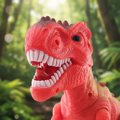 Dinosaurio T-rex Robot Juguete Niños Luces Led Y Sonido Rojo