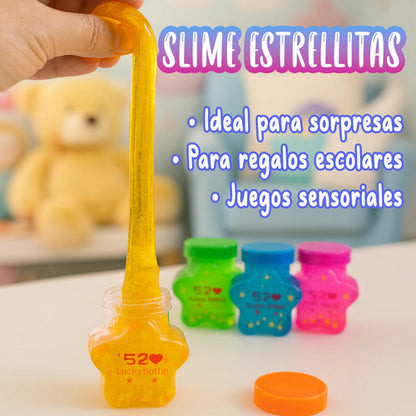Pack 24 Slime Diseño Estrella Colores Surtidos Juguete Niños