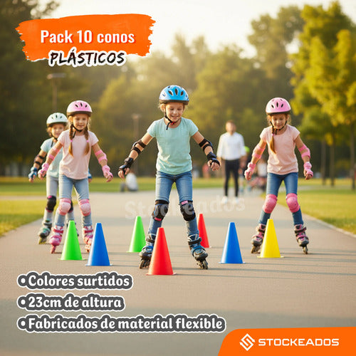 10 Conos De Entrenamiento 23cm Crossfit Deporte/tráfico
