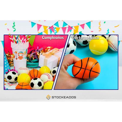 Pack 6 Pelotas Antiestrés - Juguete Sorpresa Relajación