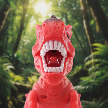 Dinosaurio T-rex Robot Juguete Niños Luces Led Y Sonido Rojo