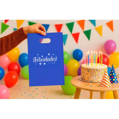 Pack 50 Bolsas De Cumpleaños Felicidades 20x30 Cm