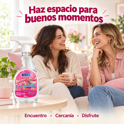 Aromatizante De Auto Ambientes Aguacol Bubble Gum 550cc Rosado Bubblegum