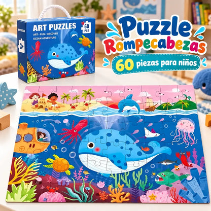 Puzzle Rompecabezas 60 Piezas Para Niños Oceano