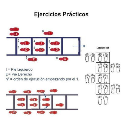 Escalera Velocidad Coordinación Entrenamiento 12 Escalones