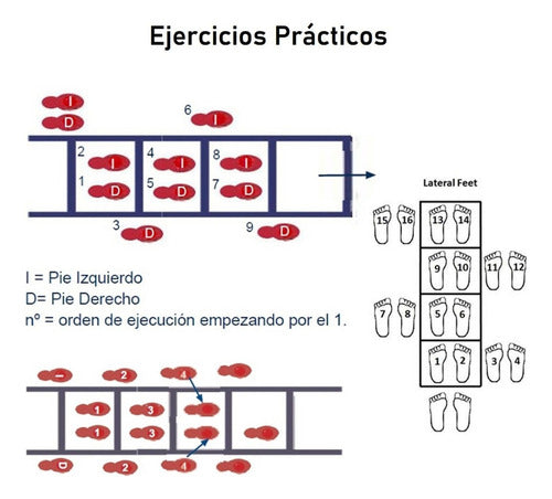 Escalera Velocidad Coordinación Entrenamiento 12 Escalones