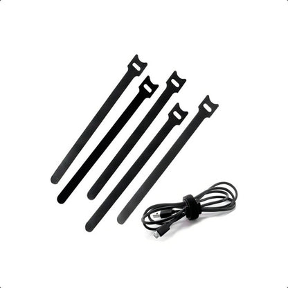 Pack 50 bridas amarra cables velcro color negro