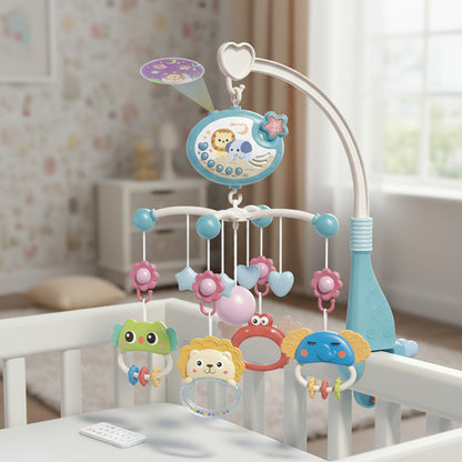 Móvil Bebé Musical Y Proyector De Luces 360 Cuna Celeste