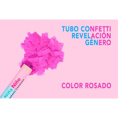 Cañón Tubo Challa Revelación De Género 30cm Papelillos