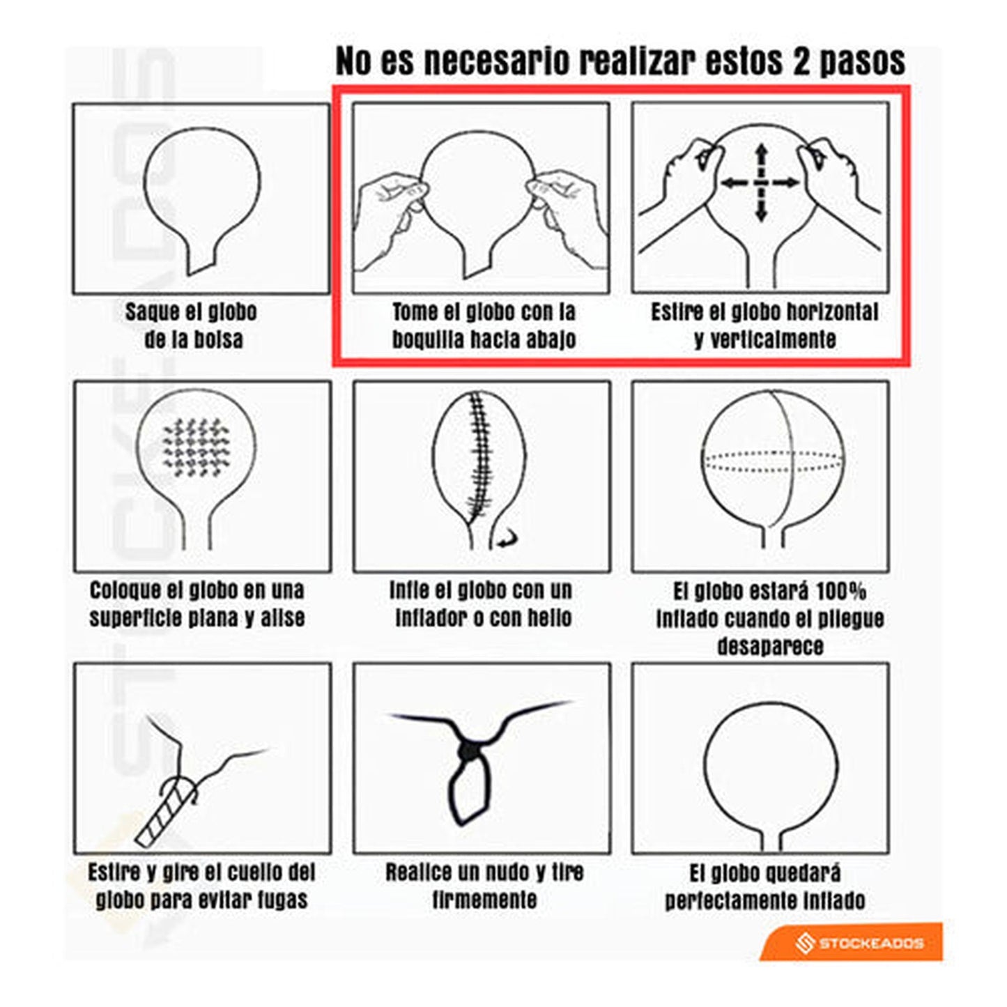 Pack 50 Globos Burbuja Bobo Preestirados 20 Pulgadas 50cm