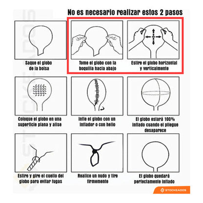 Pack 50 Globos Burbuja Bobo Preestirados 20 Pulgadas 50cm