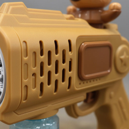 Pistola De Burbujas Café Diseño Capibara Lanza Burbujas