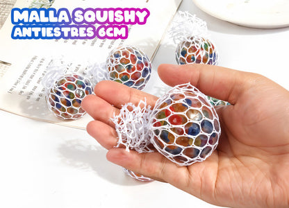 Pack 12 Squishy Malla 6cms - Juguete Sorpresa Cumpleaños