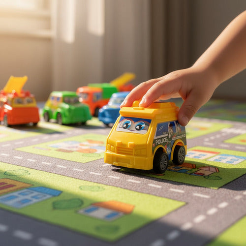 Pack 9 Autitos A Fricción - Juguete Sorpresa Cumpleaños