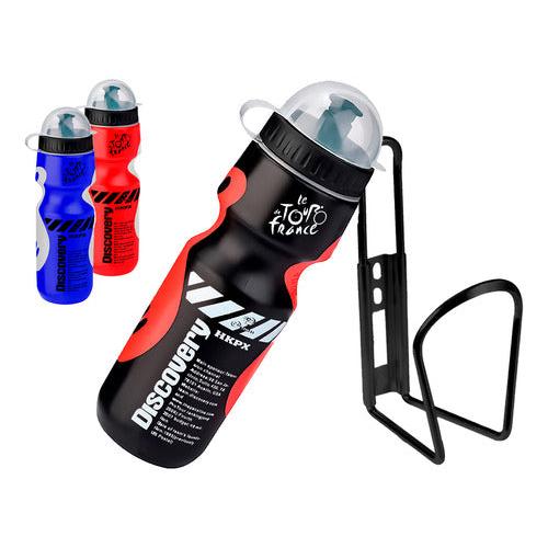Botella Para Bicicleta 650ml + Soporte De Aluminio
