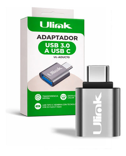 Adaptador Usb 3.0 Hembra A Tipo C Macho Ulink