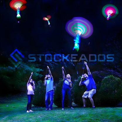 Pack 12 Voladores Luz Led - Juguete Sorpresa Cumpleaños