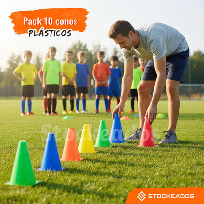 10 Conos De Entrenamiento 23cm Crossfit Deporte/tráfico
